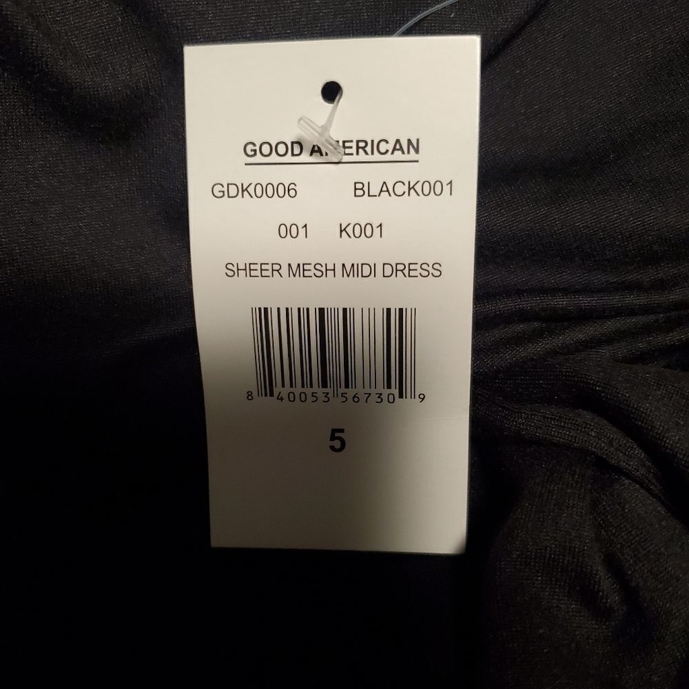 GOOD AMERICAN SHEER MESH MIDI DRESS SZ 5 XXL - Picture 10 of 10